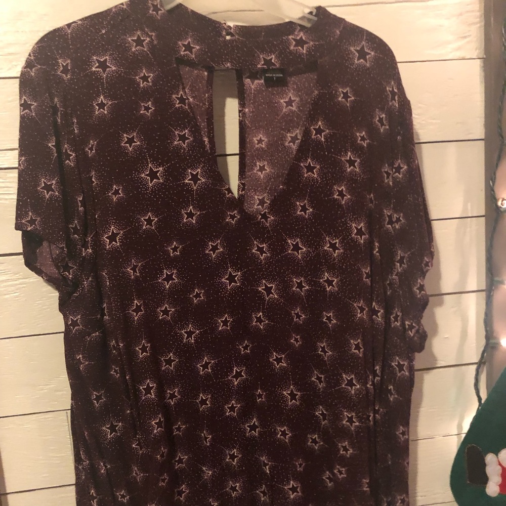 Star print blouse